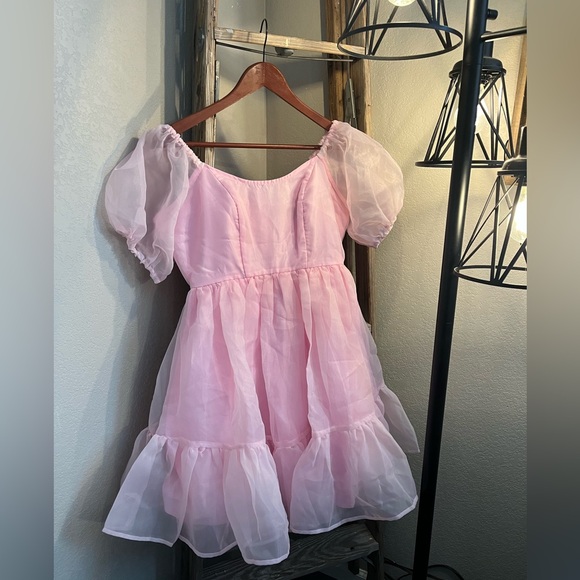 Sweet Society - Pink - Tiered Dress - Picture 1 of 5